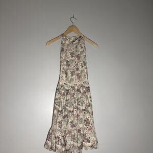 Anthropologie Sunday Mi Amor Floral Backless Dress Size Medium